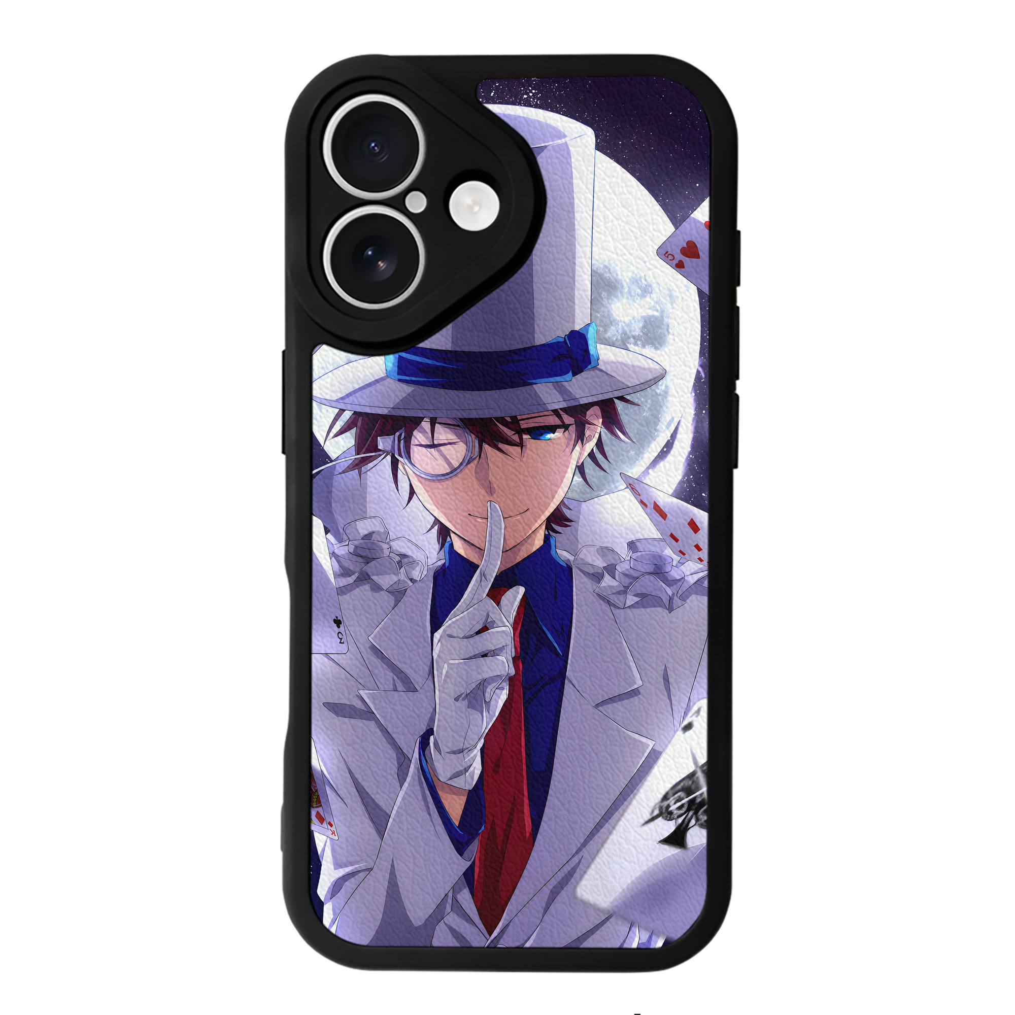 （画像用） 名探偵コナン Detective Conan 【iPhone 16シリーズ対応】シリコンスマホケース（レザー調） 材質：シリコン